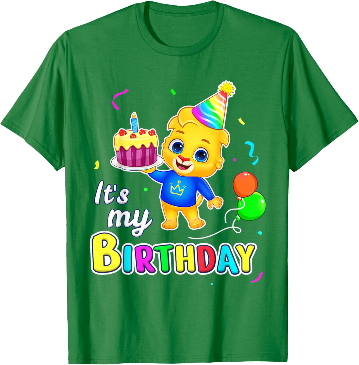 It’s My Birthday | Celebrate with Lucas | Happy Birthday Small T-Shirt - T-Shirt | Irish Green
