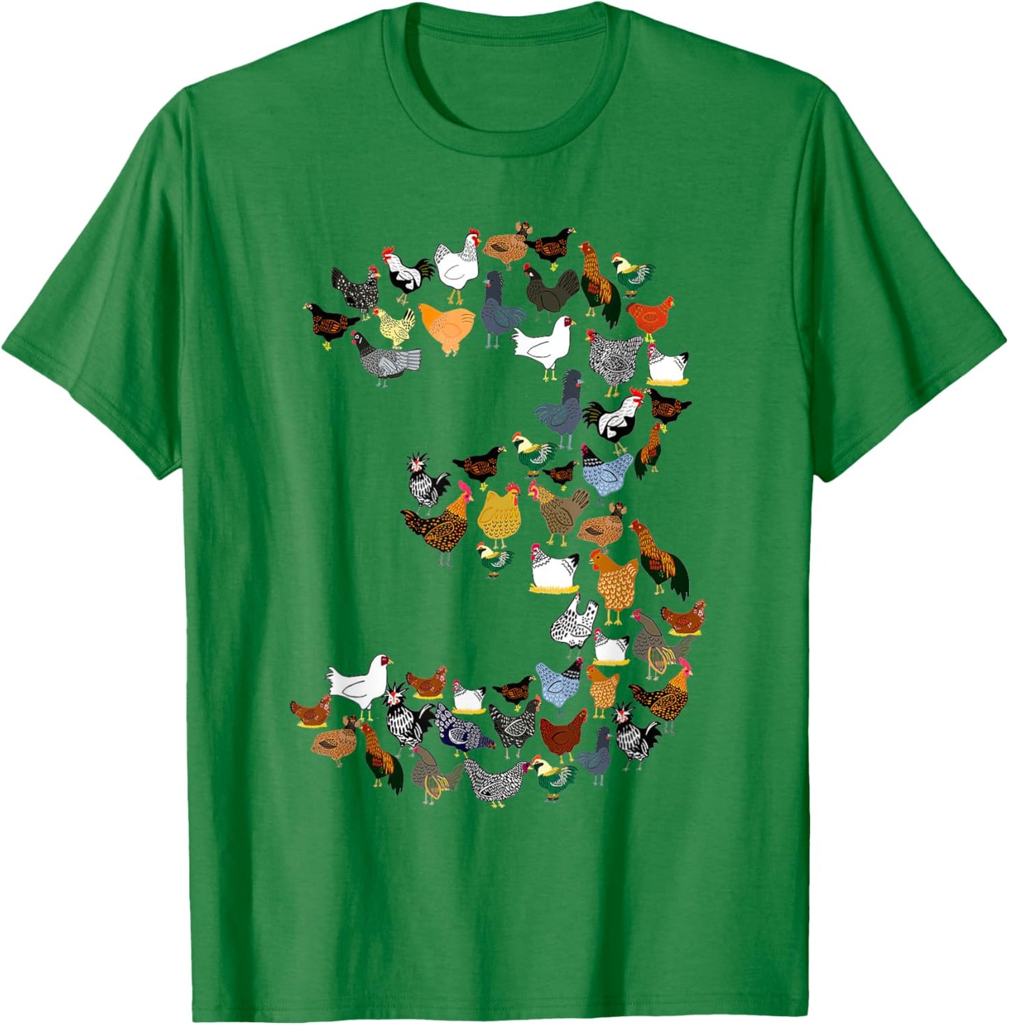 3rd Birthday Outfit Girl Boy Three Year Old Farm Chicken T-Shirt - T-Shirt | Irish Green