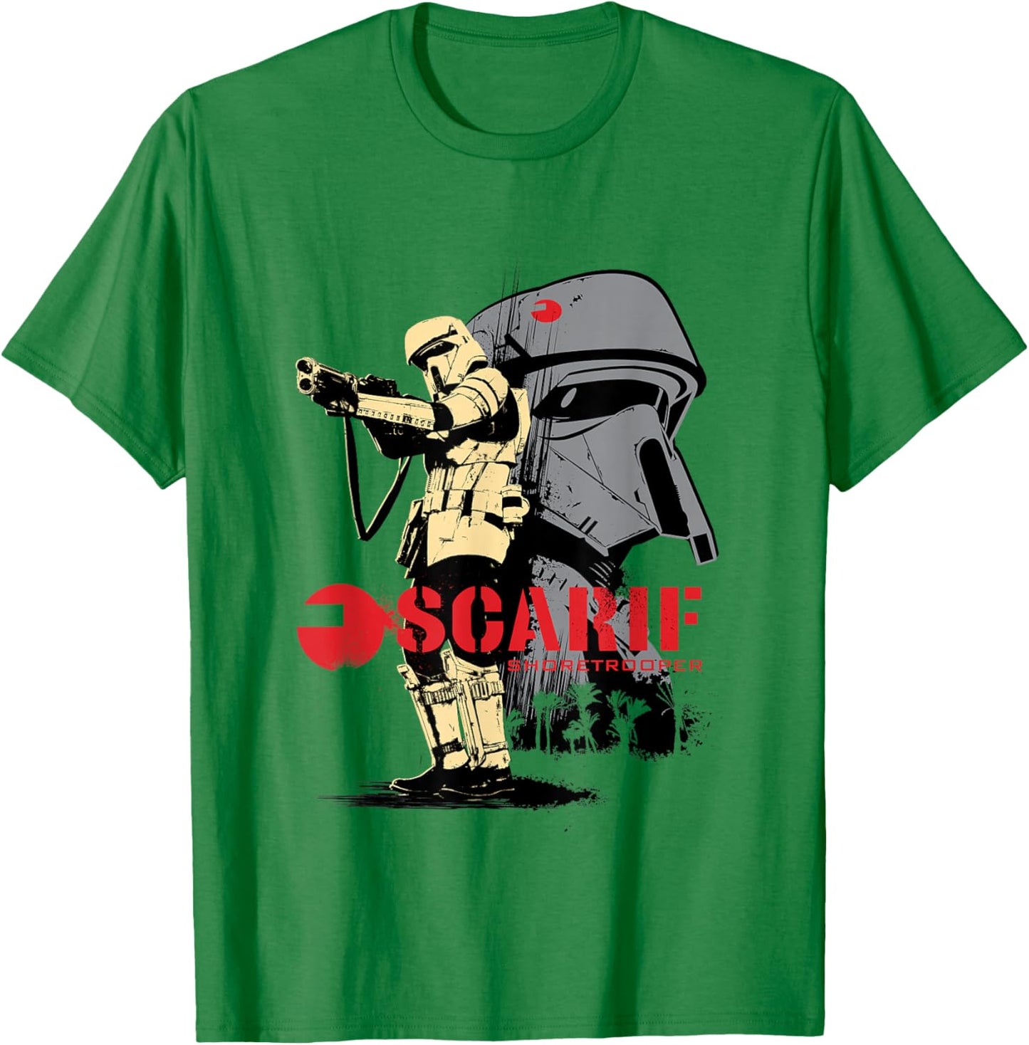 Star Wars Rogue One Iconic Scarif Shoretrooper Big Portrait T-Shirt - T-Shirt | Irish Green