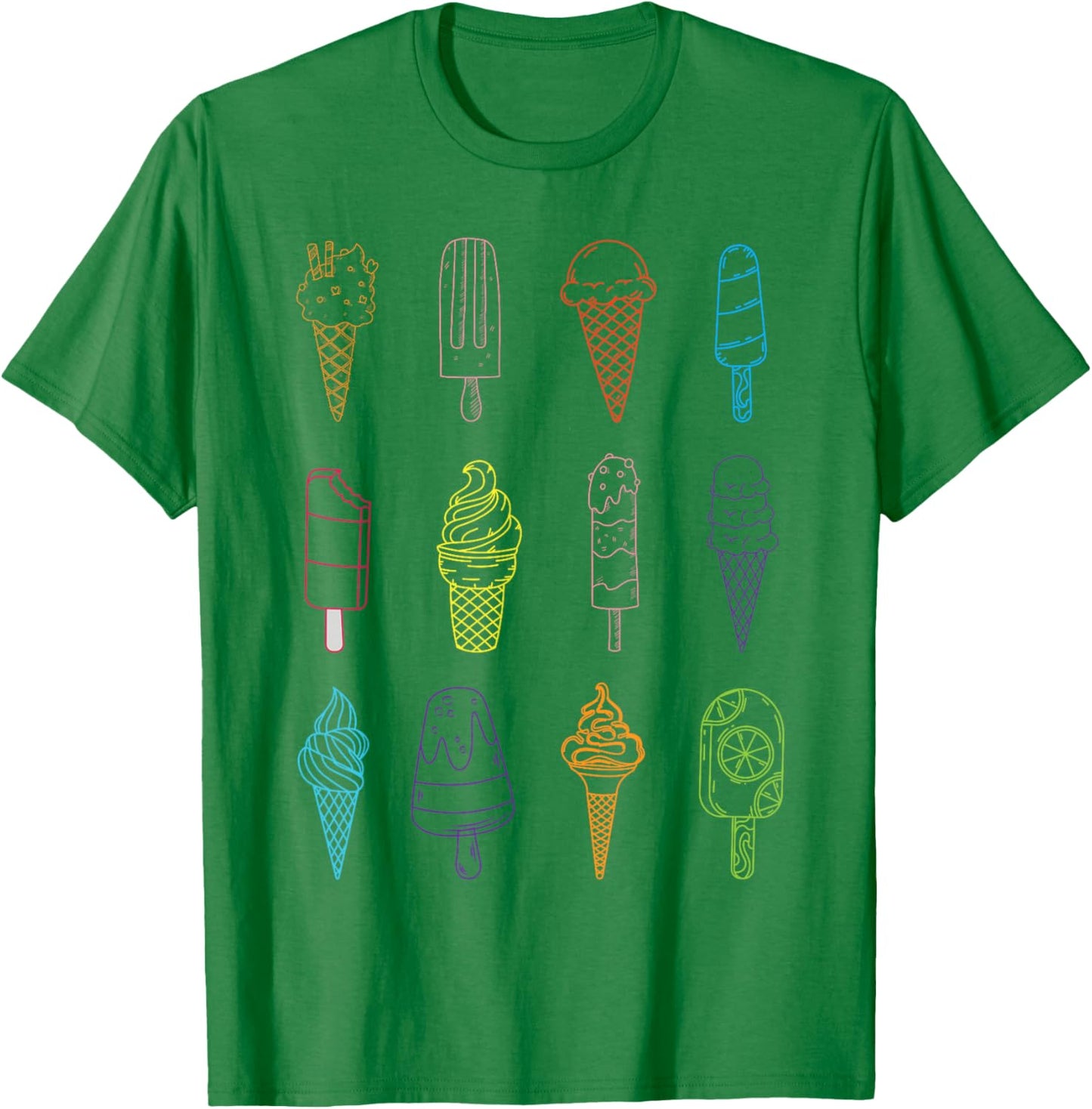 Ice Cream Summer Ice Design T-Shirt - T-Shirt | Irish Green