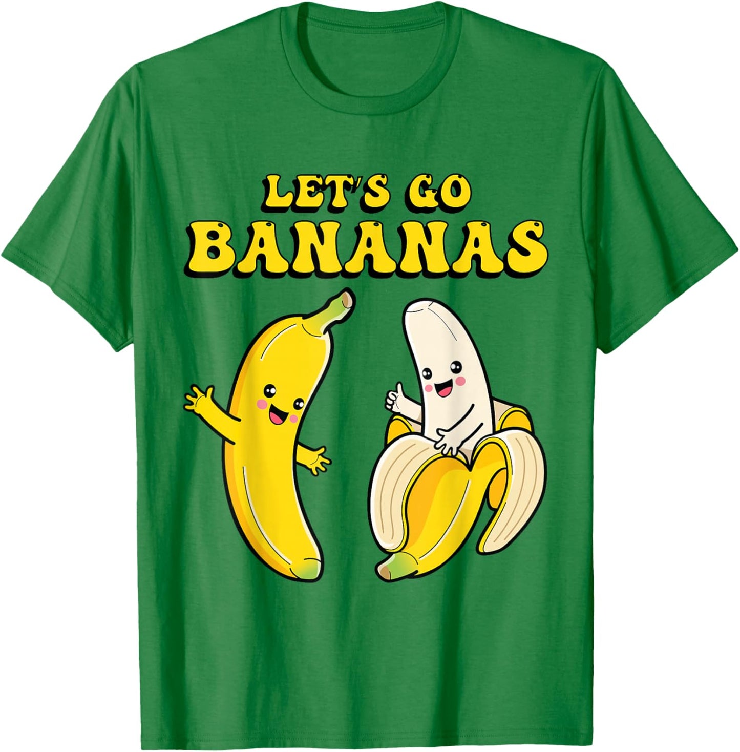 Kids Banana Funny Costume Let's Go Bananas Cute Boys Girls T-Shirt - T-Shirt | Irish Green