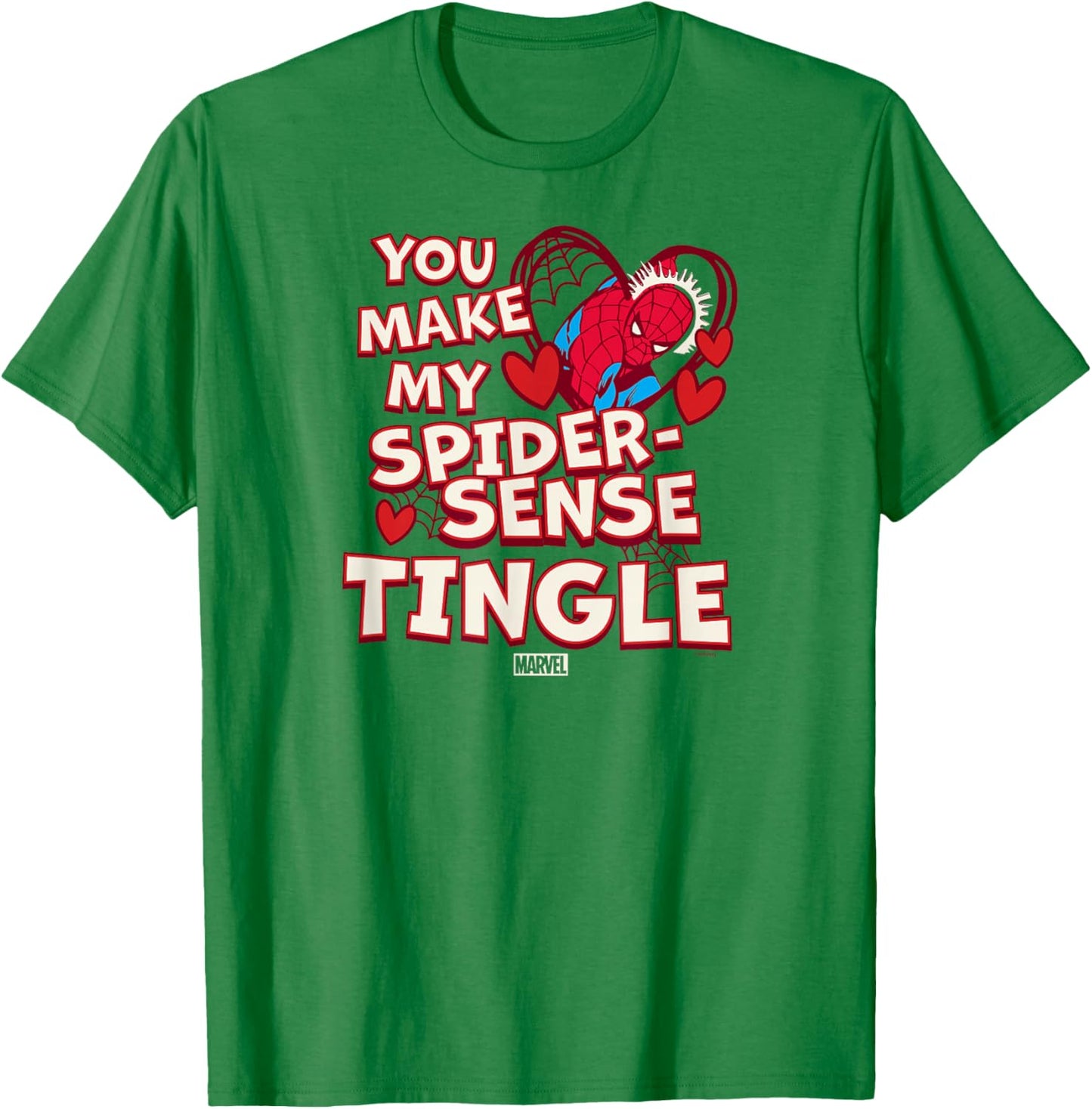 Spider-Man - You Make My Spider Sense Tingle Valentine's Day T-Shirt - T-Shirt | Irish Green