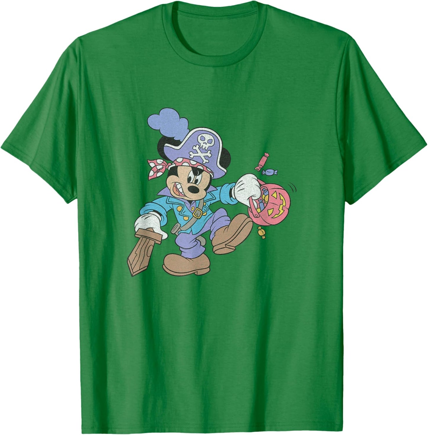 Disney Mickey And Friends Halloween Pirate Candy Costume T-Shirt - T-Shirt | Irish Green