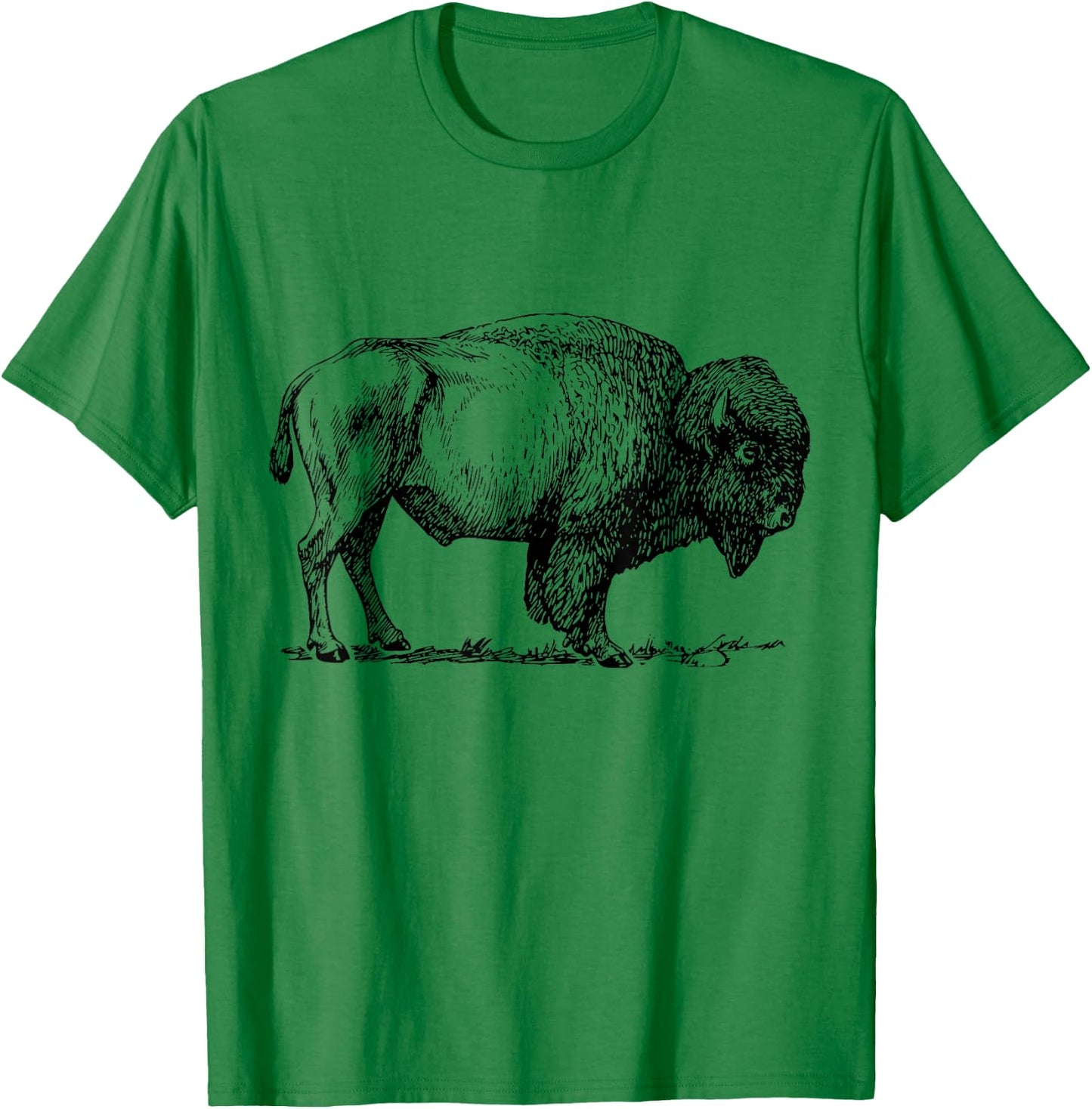Buffalo American Bison Classic Print T-Shirt - T-Shirt | Irish Green