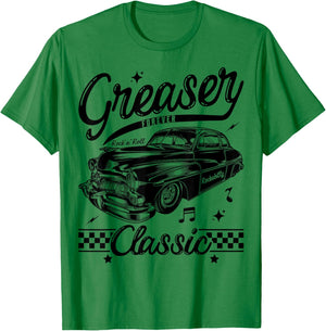 Greaser Forever 1950s Sock Hop Retro 50s Vintage Rockabilly T-Shirt - T-Shirt | Irish Green