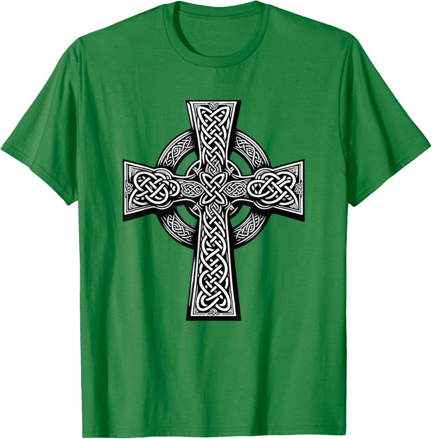 Irish Cross St. Patrick's Day Celtic Knots Christian T-Shirt - T-Shirt | Irish Green
