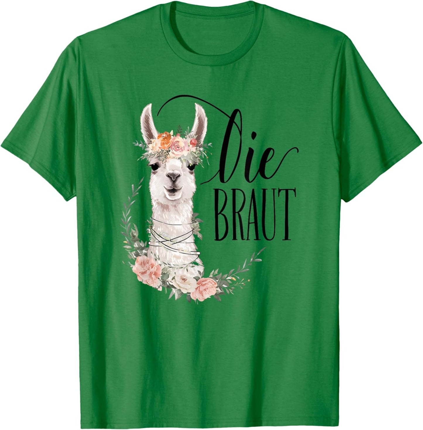 Braut Bride to be Lama Alpaka Alpaca Verlobung Braut JGA T-Shirt - T-Shirt | Irish Green