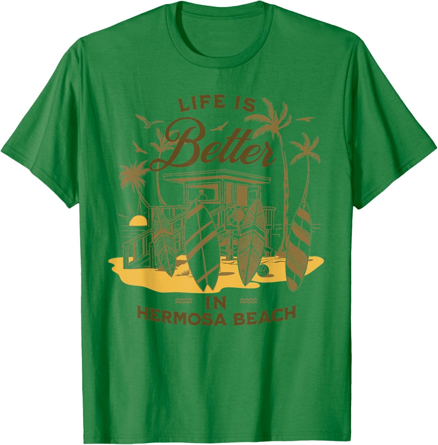 Hermosa Beach T-Shirt - T-Shirt | Irish Green