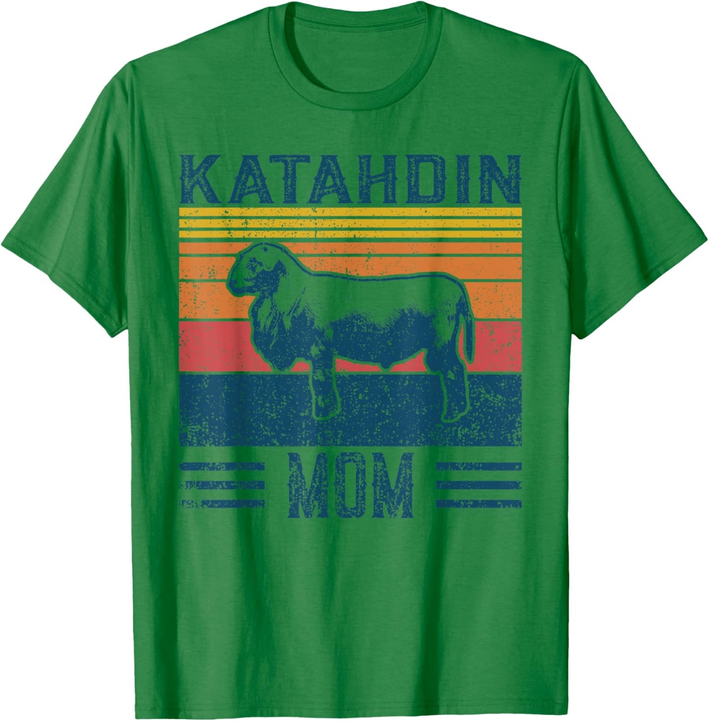 Best Sheep Mom Women - Vintage Katahdin Sheep T-Shirt - T-Shirt | Irish Green