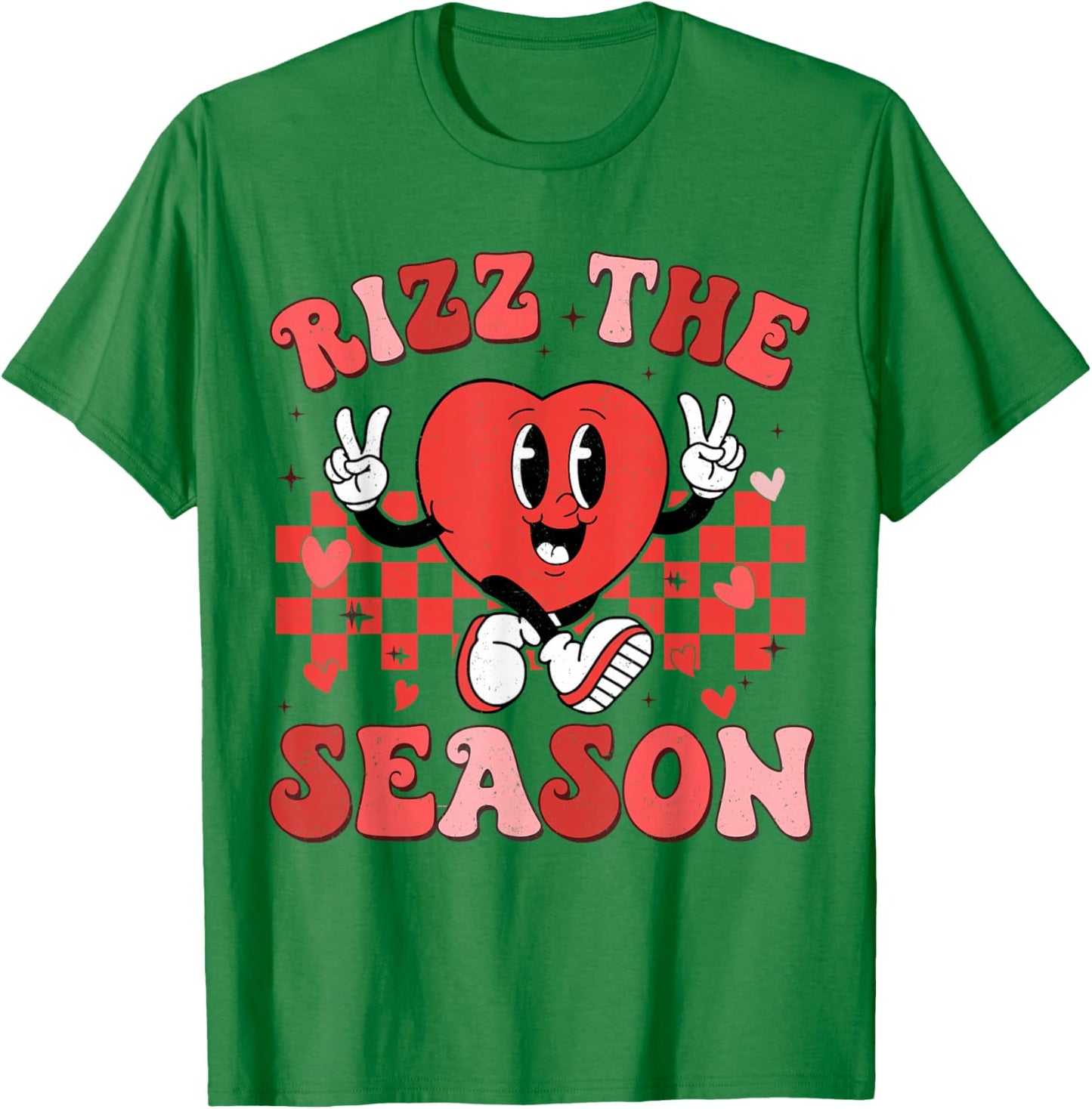 Rizz the Season Funny Valentine Groovy Valentine Rizzler T-Shirt - T-Shirt | Irish Green