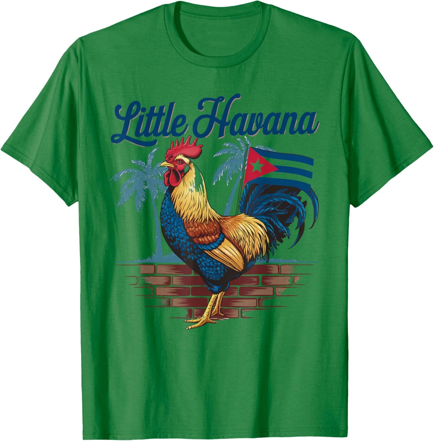 Little Cuban Rooster Fun Havana T-Shirt - T-Shirt | Irish Green