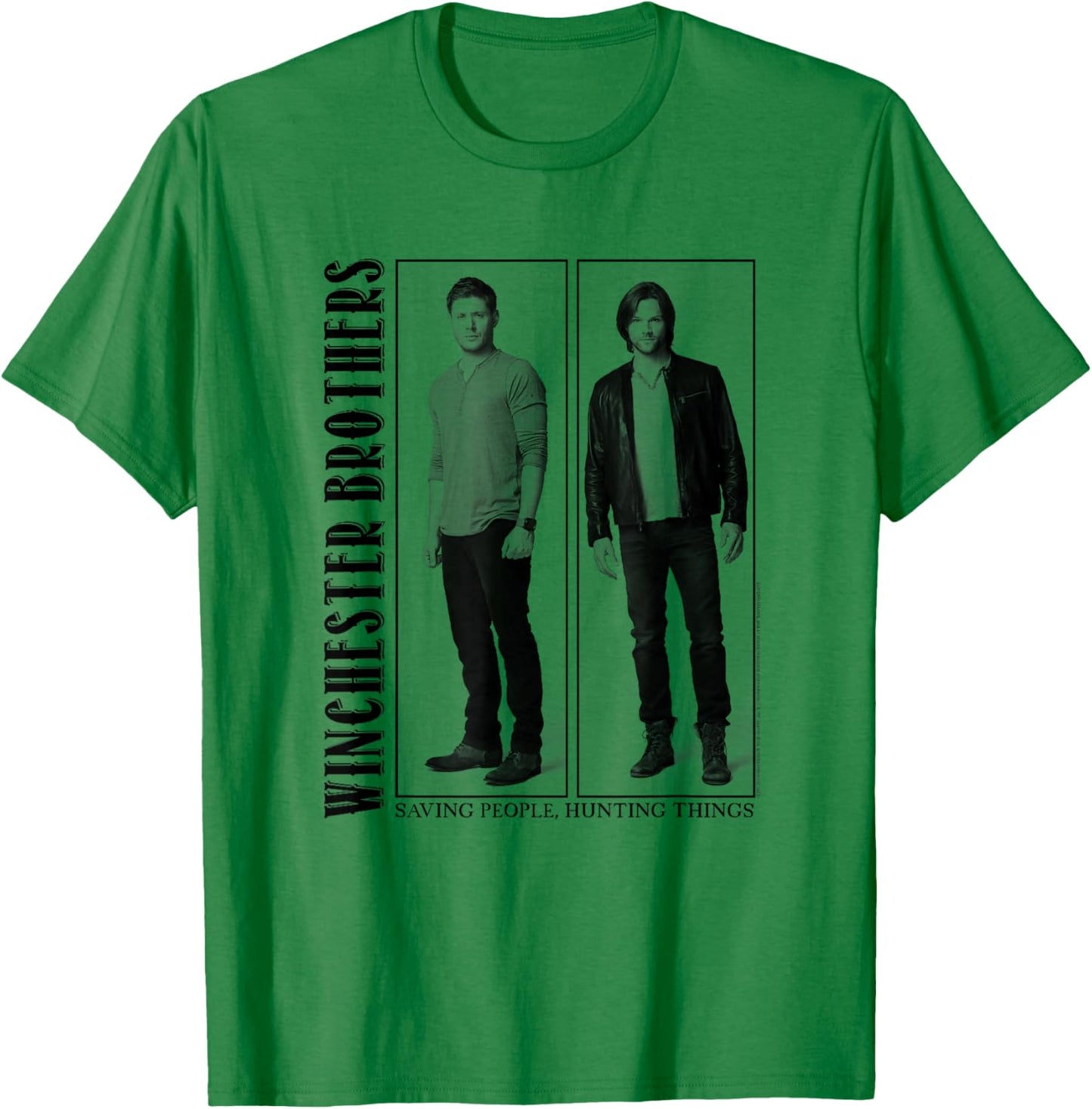 Supernatural Winchester Brothers Frames T-Shirt - T-Shirt | Irish Green
