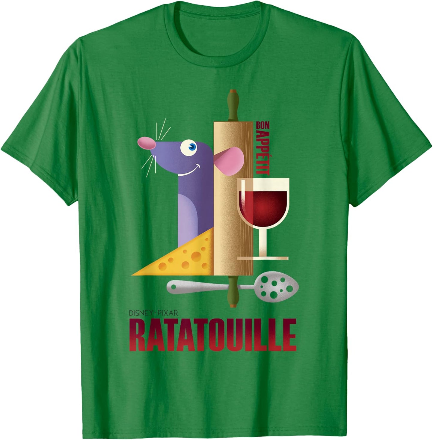 Disney Pixar Ratatouille Bon Appetit Poster T-Shirt - T-Shirt | Irish Green