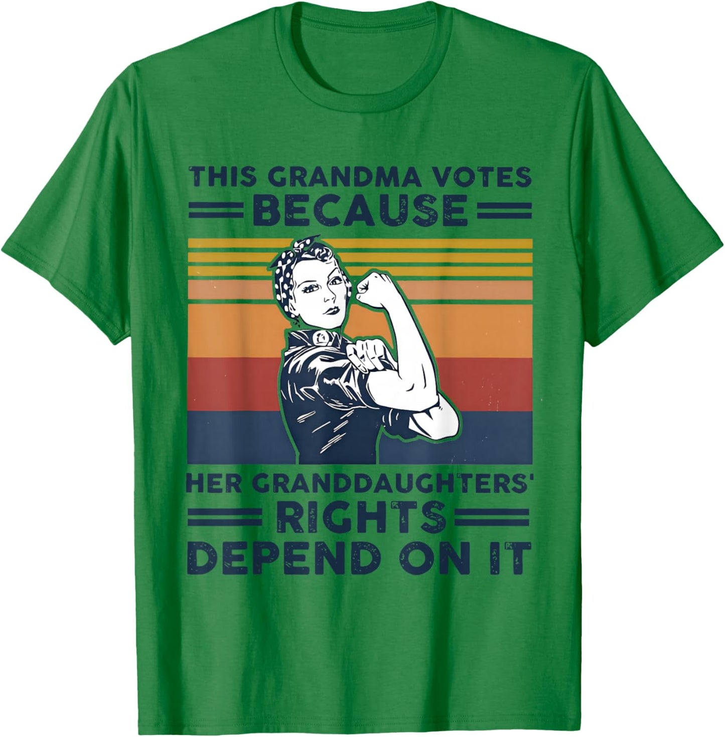 This Grandma Votes Because Her Granddaughter Rights Depends T-Shirt - T-Shirt | Irish Green