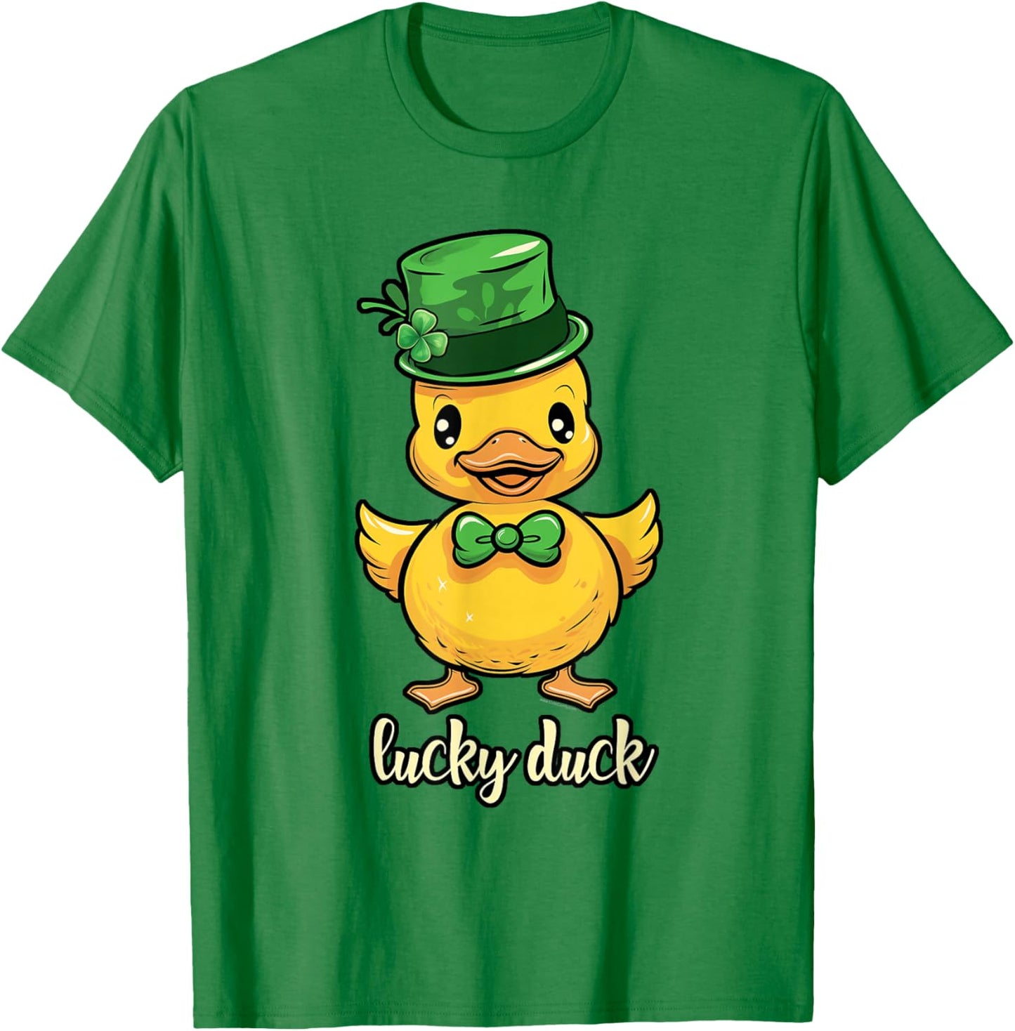 Cute St Patricks Day Lucky Duck for Kids Boys Girls Women T-Shirt - T-Shirt | Irish Green