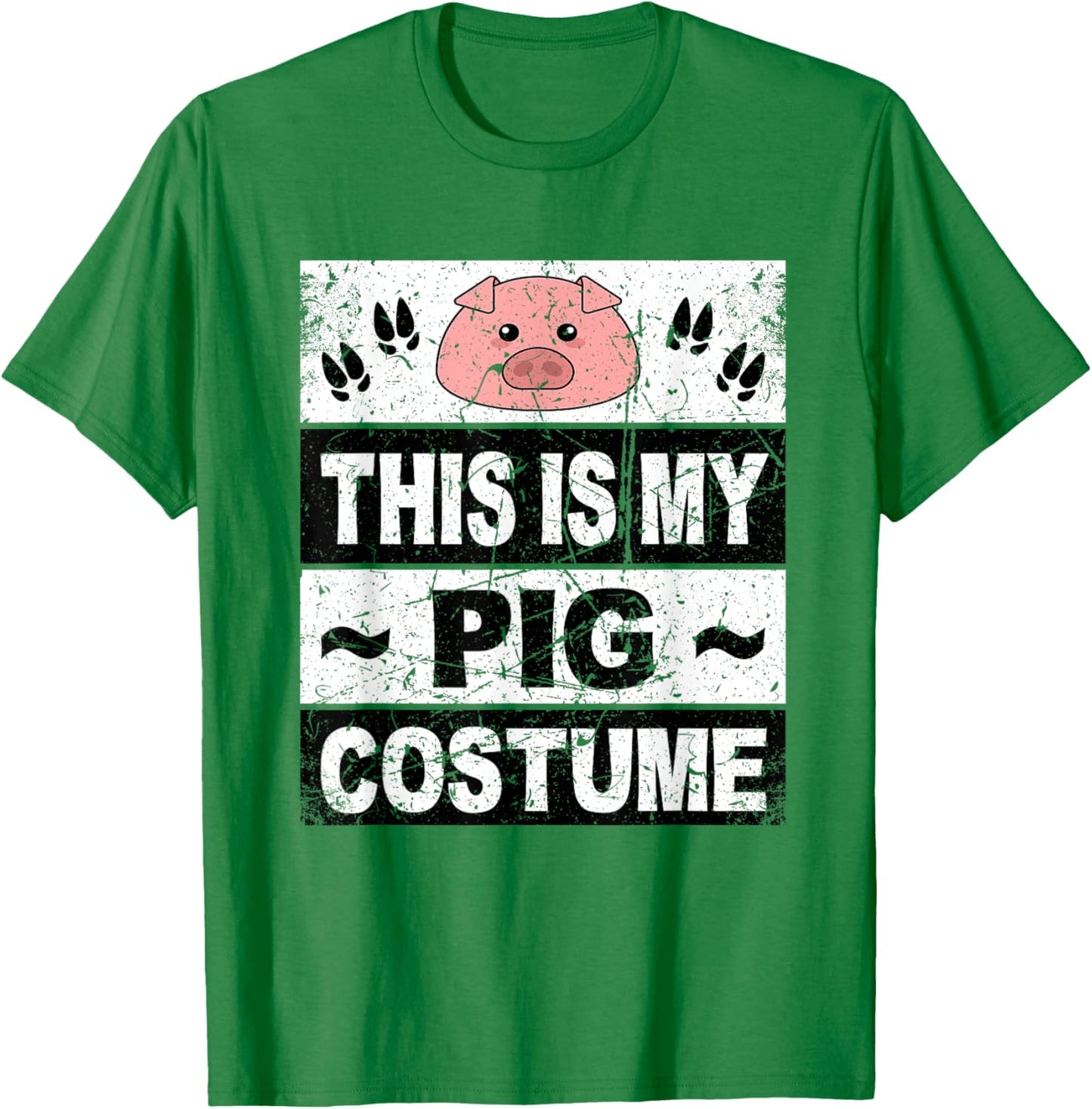 Retro Pig Costume Shirt Adult Women Men Kids Toddler Baby T-Shirt - T-Shirt | Irish Green