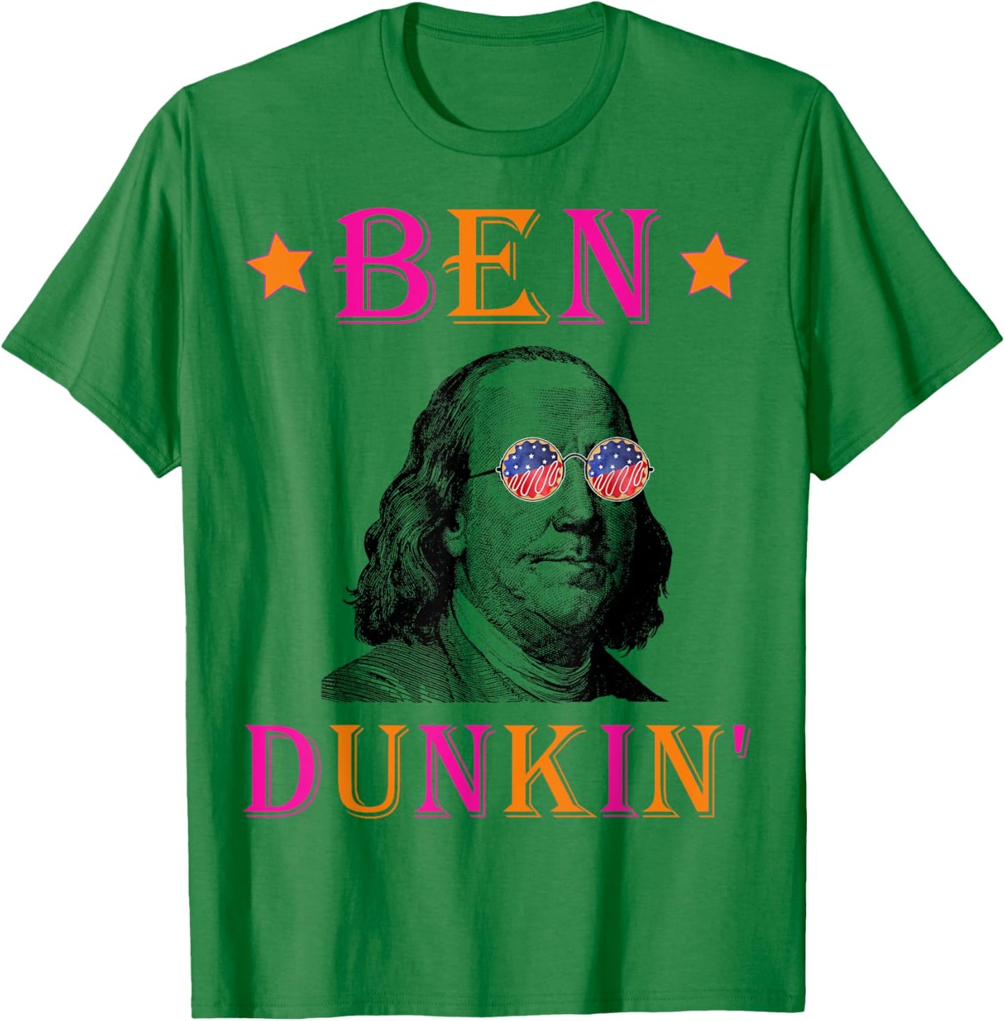 Patriotic Sweet Doughnut Co. 4th July Ben Dunkin T-Shirt - T-Shirt | Irish Green