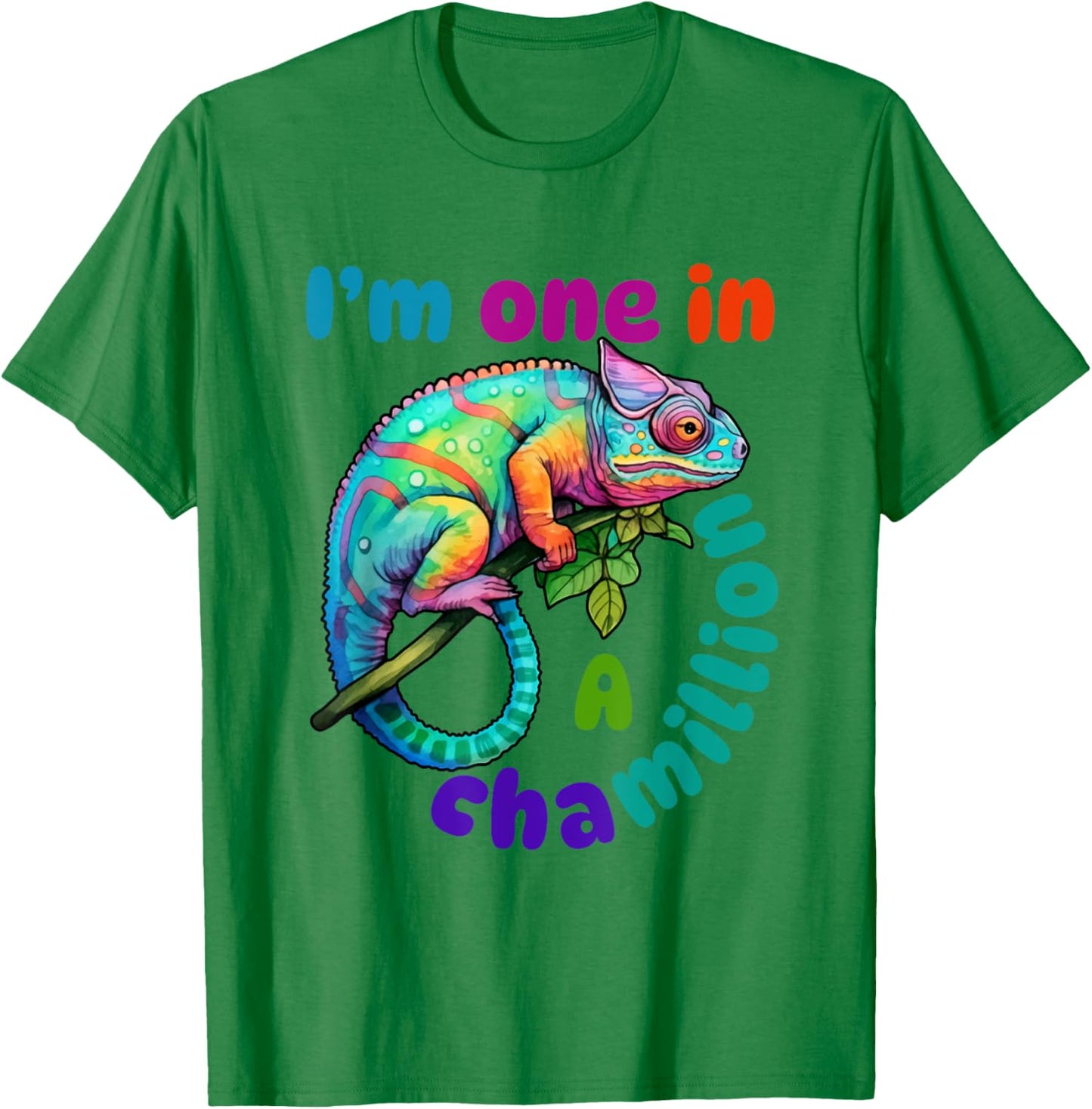 Chameleon Cute Lizard Saying Pun Kids Boys Toddlers T-Shirt - T-Shirt | Irish Green