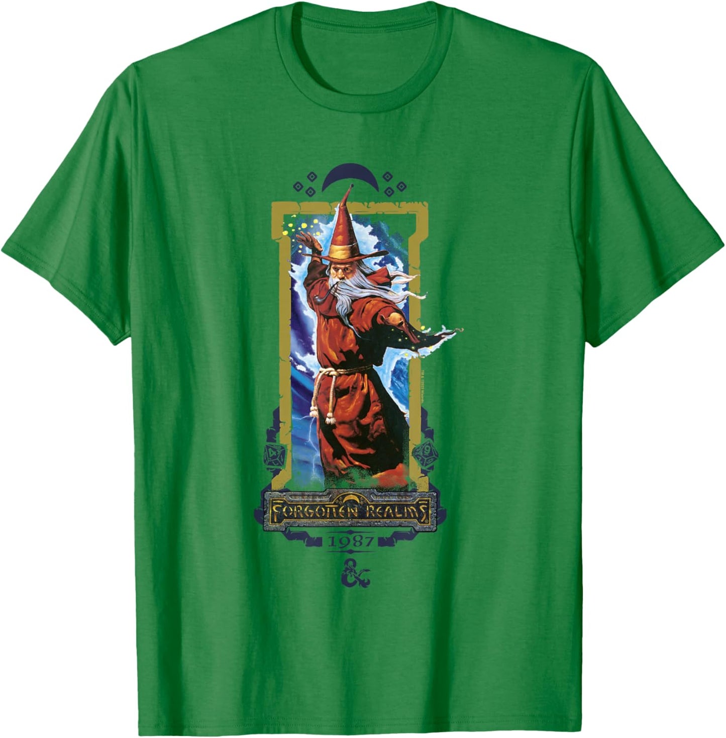 Dungeons & Dragons 50th Anniversary Forgotten Realms Vintage T-Shirt - T-Shirt | Irish Green