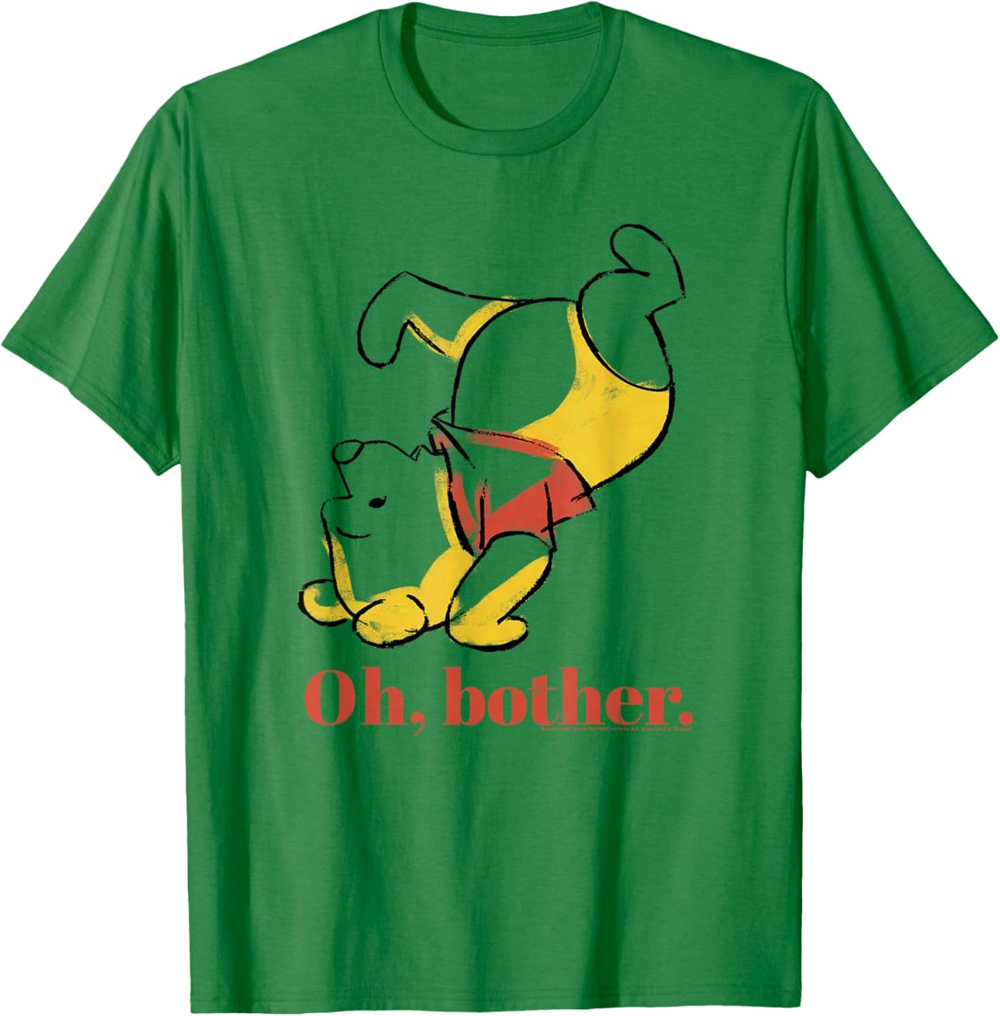 Disney Winnie The Pooh Oh Brother Handstand Art Logo T-Shirt - T-Shirt | Irish Green