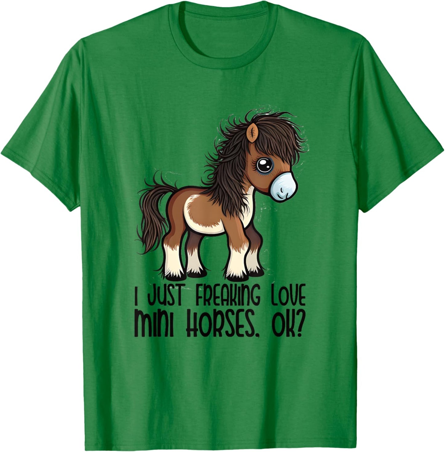 Miniature Horse Mini Horse Pet Tiny Horse Lover Pony Tie Dye T-Shirt - T-Shirt | Irish Green