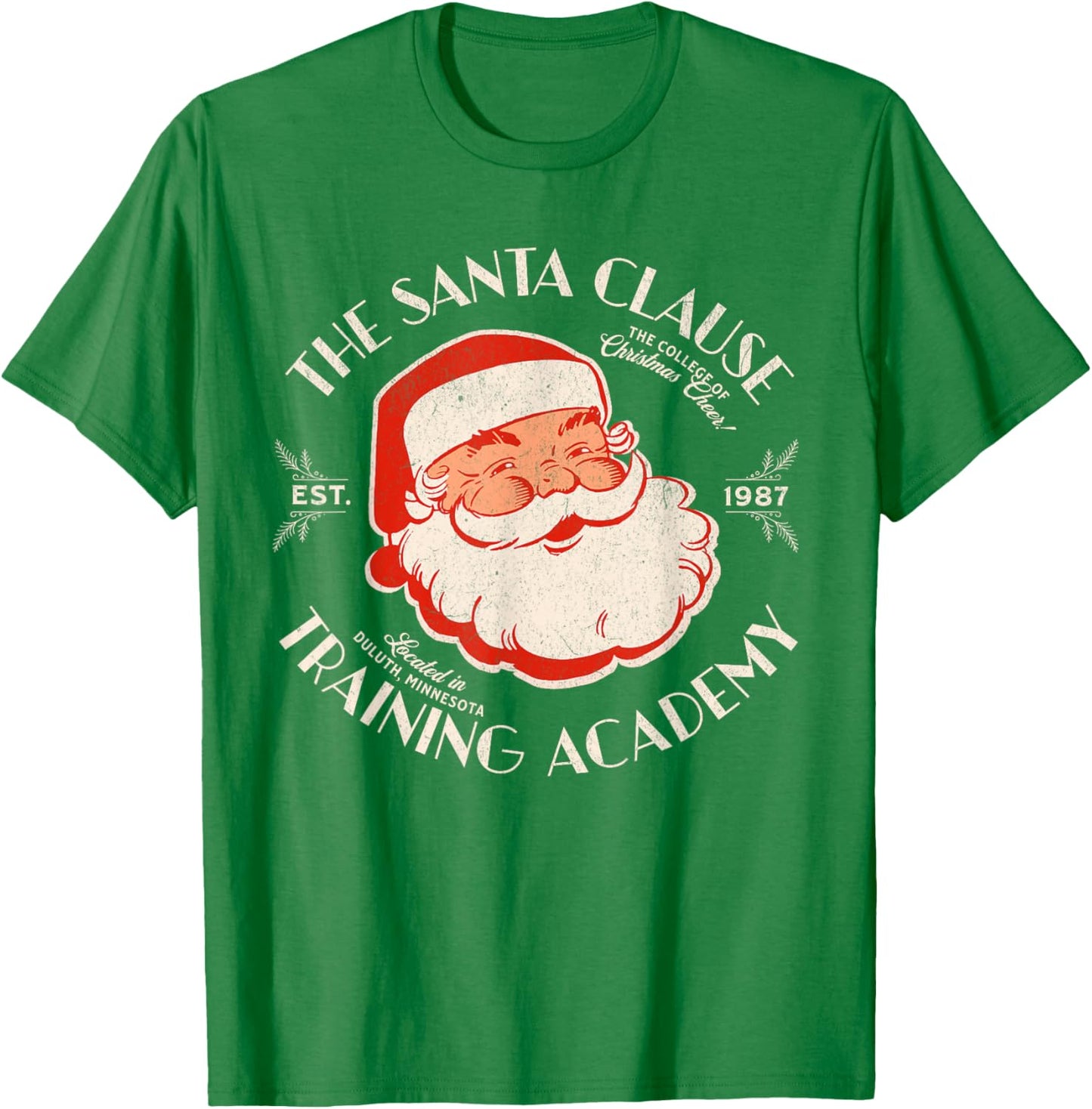 The Santa Clause Training Academy Retro Christmas T-Shirt - T-Shirt | Irish Green