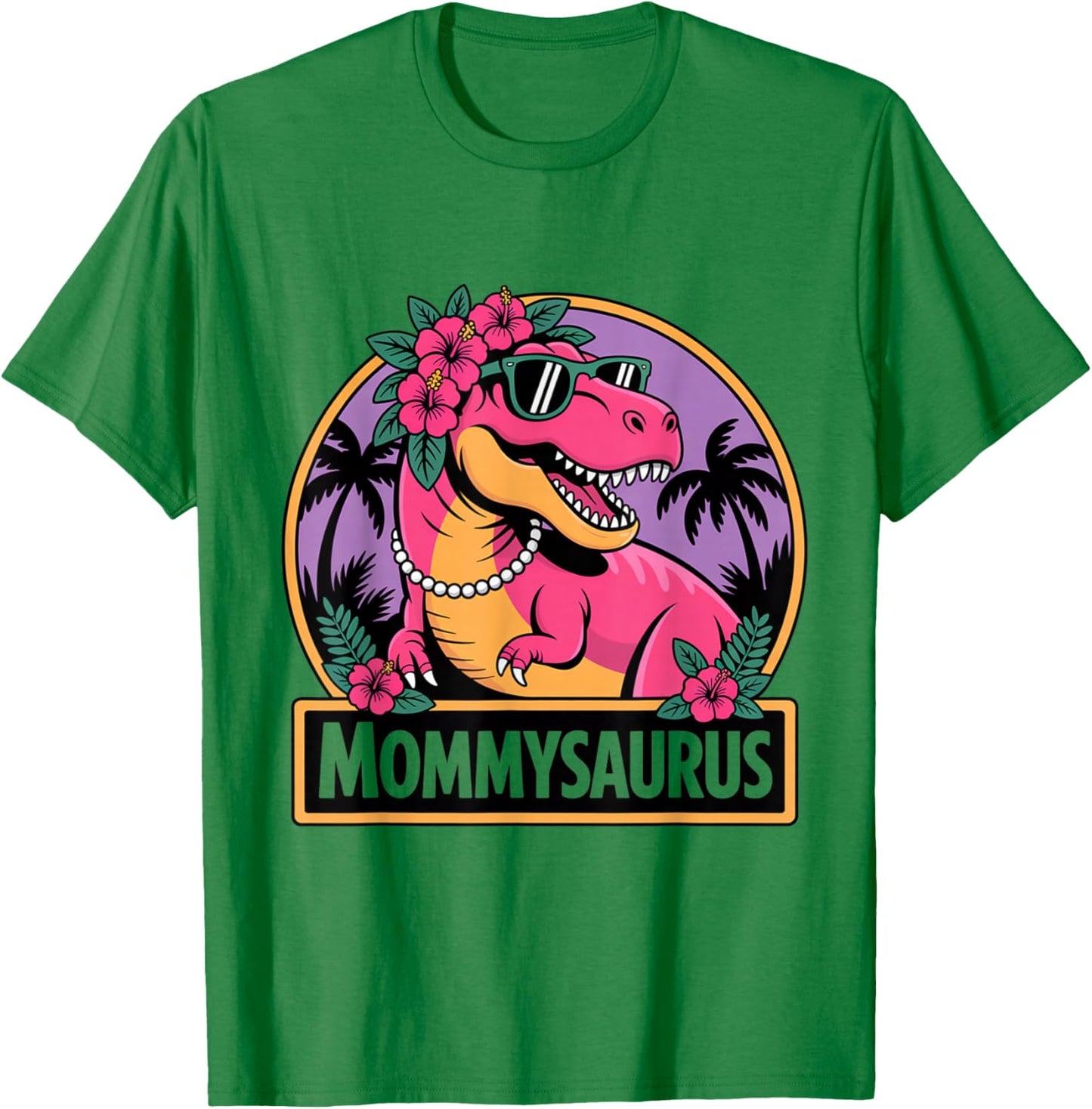Mommy Dino Mommysaurus Dinosaur Birthday Mamasaurus T-Shirt - T-Shirt | Irish Green