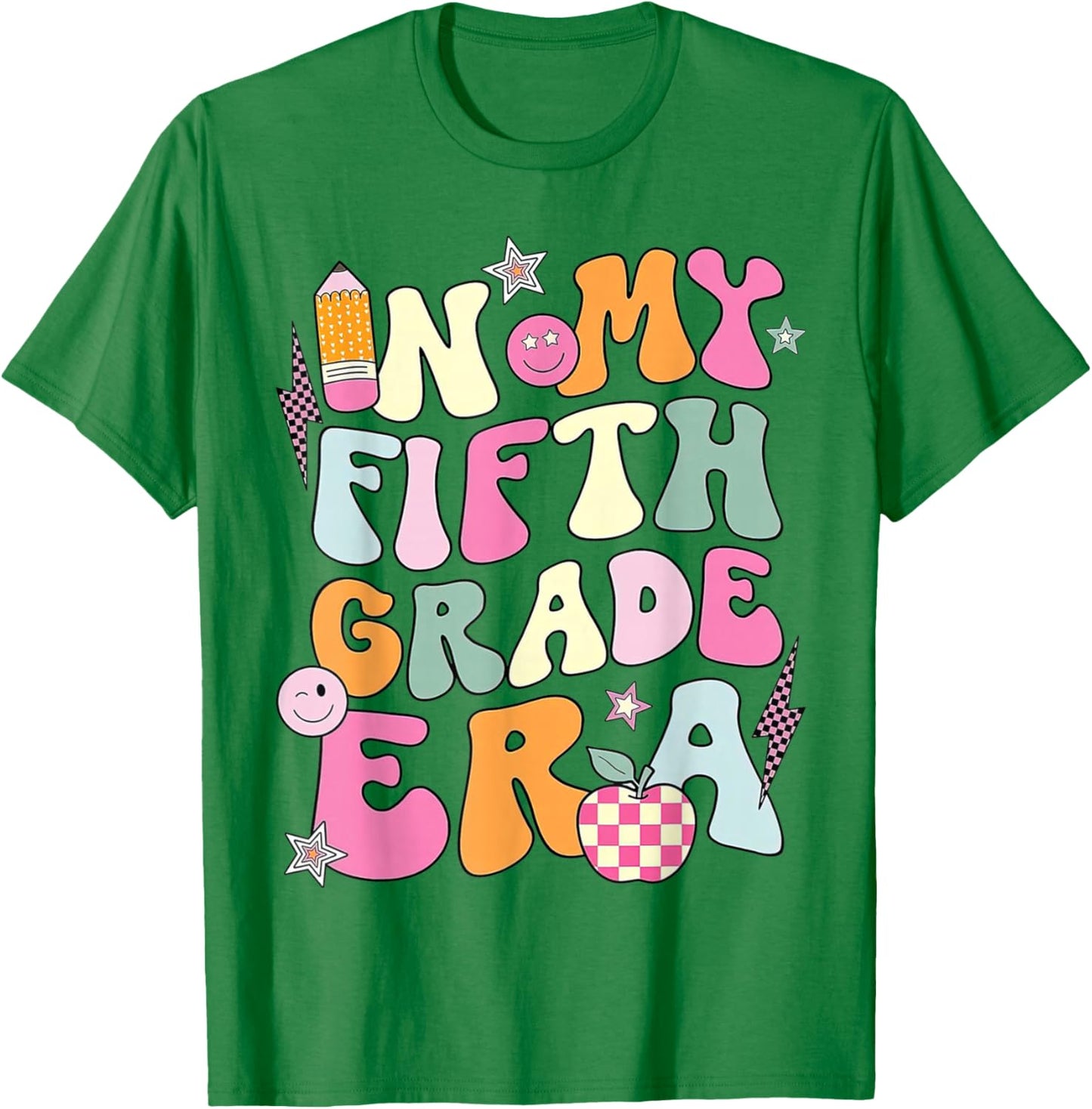In My Fifth Grade Era 5th Grade Girl Teacher Back to School T-Shirt - T-Shirt | Irish Green