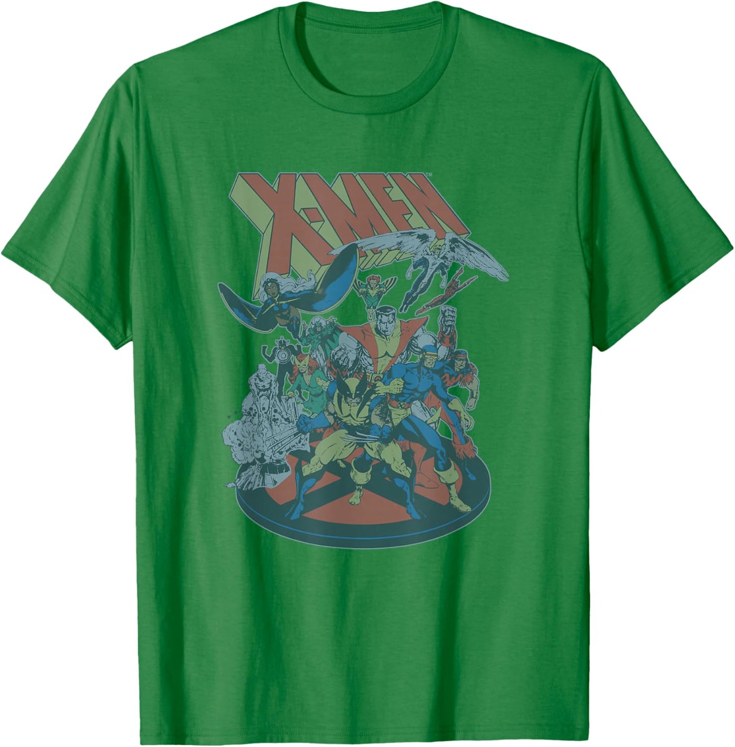 Marvel X-Men Ultimate Super Hero Teamup Vintage Shot T-Shirt - T-Shirt | Irish Green