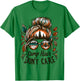 Camp Hair Don't Care Messy Bun Funny Camping Camper Women T-Shirt - T-Shirt | Irish Green