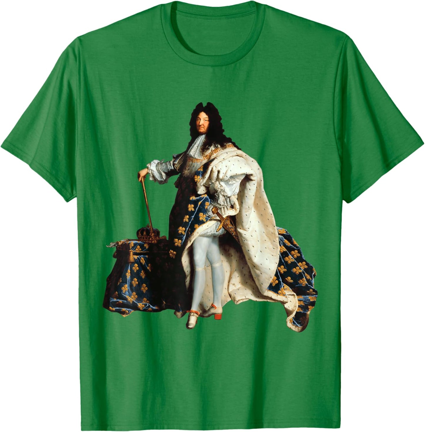 Louis XIV, Louis 14, French King Royalist Fleur de Lys T-Shirt - T-Shirt | Irish Green