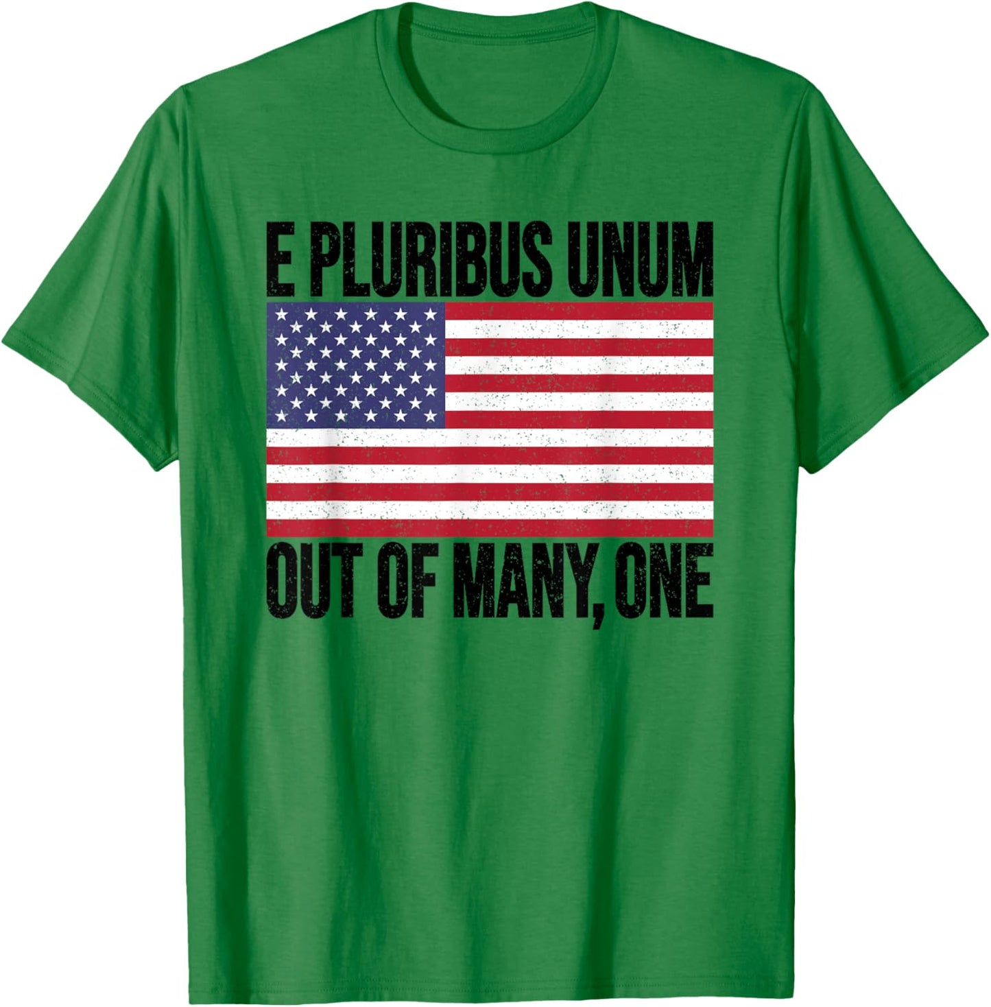 E PLURIBUS UNUM USA FLAG Men T-Shirt - T-Shirt | Irish Green