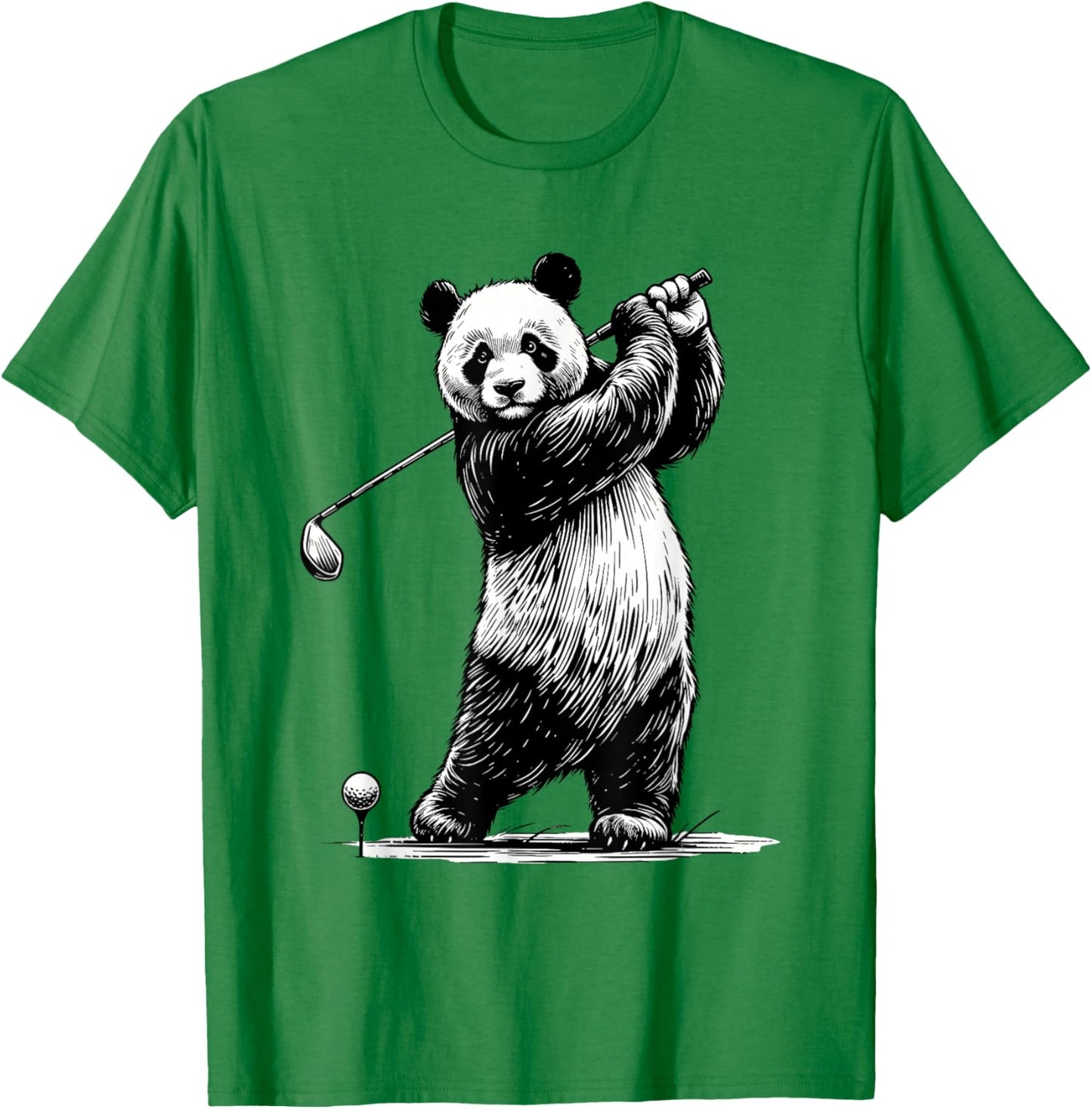 Panda Bear Playing Golf Funny Golfing Lover Golfer T-Shirt - T-Shirt | Irish Green