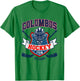Columbus Blue Retro Jackets Hockey Vintage Ice Hockey Player T-Shirt - T-Shirt | Irish Green