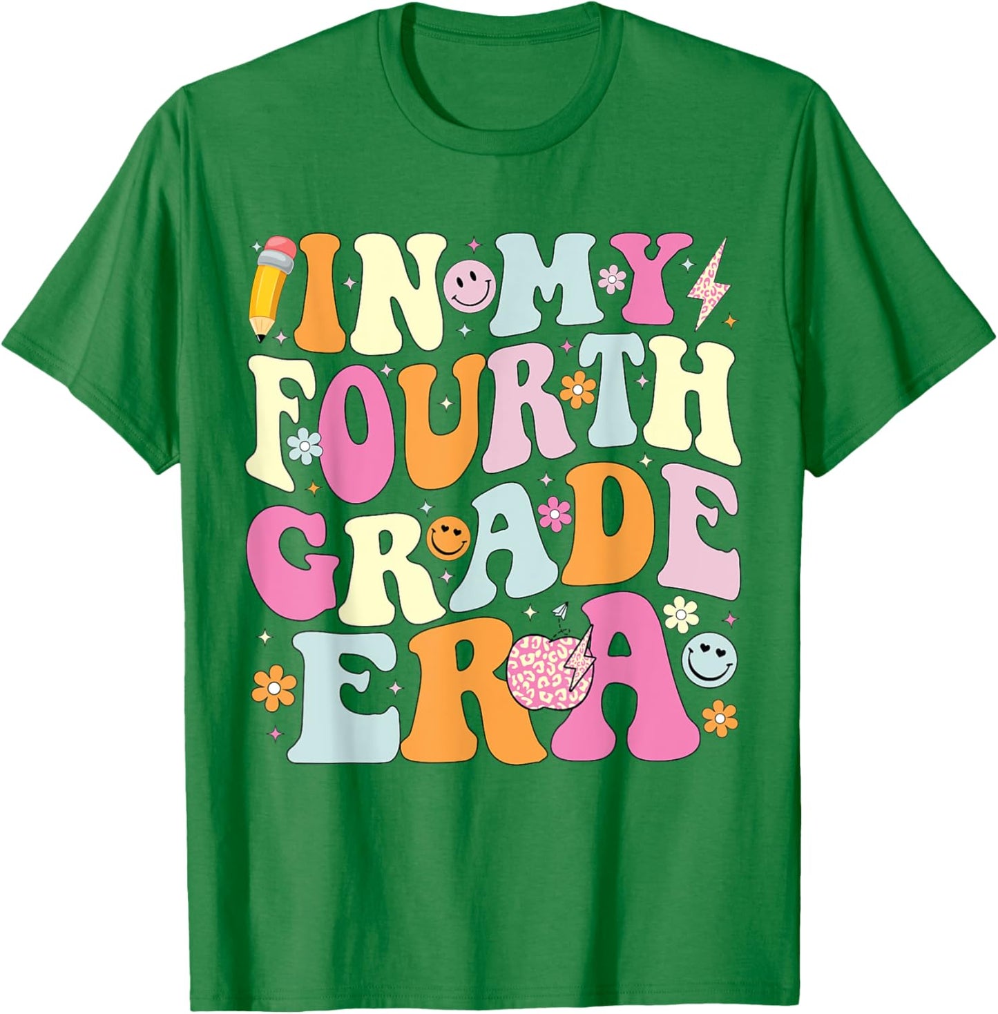 In My Fourth Grade Era 4th Grade Teacher Back to School Women Kids T-Shirt - T-Shirt | Irish Green