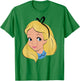 Disney Alice in Wonderland Alice Big Face T-Shirt - T-Shirt | Irish Green