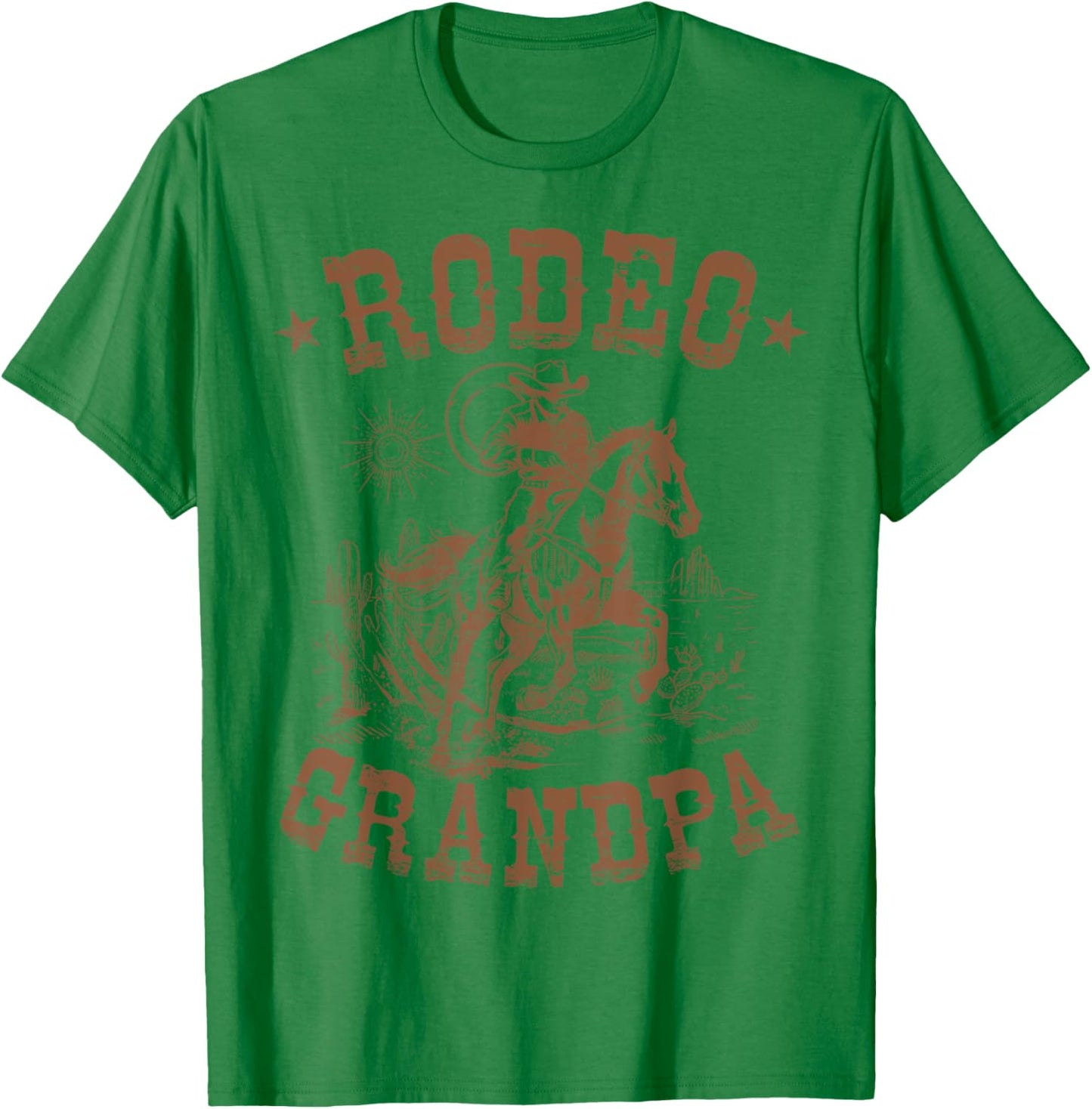 Rodeo Grandpa Western Cowboy Family Matching Father's Day T-Shirt - T-Shirt | Irish Green