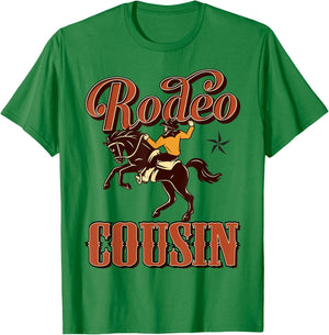 Cousin Birthday Cowboy Cowgirl Western Rodeo Cuz Bday Party T-Shirt - T-Shirt | Irish Green