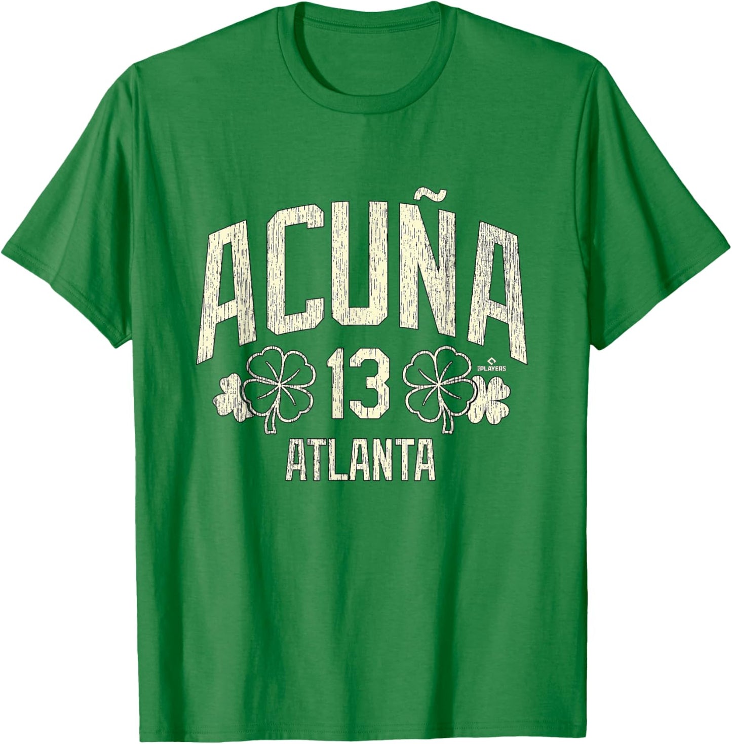 Ronald Acuna Jr. Atlanta Baseball St. Patrick's Clover MLBPA T-Shirt - T-Shirt | Irish Green