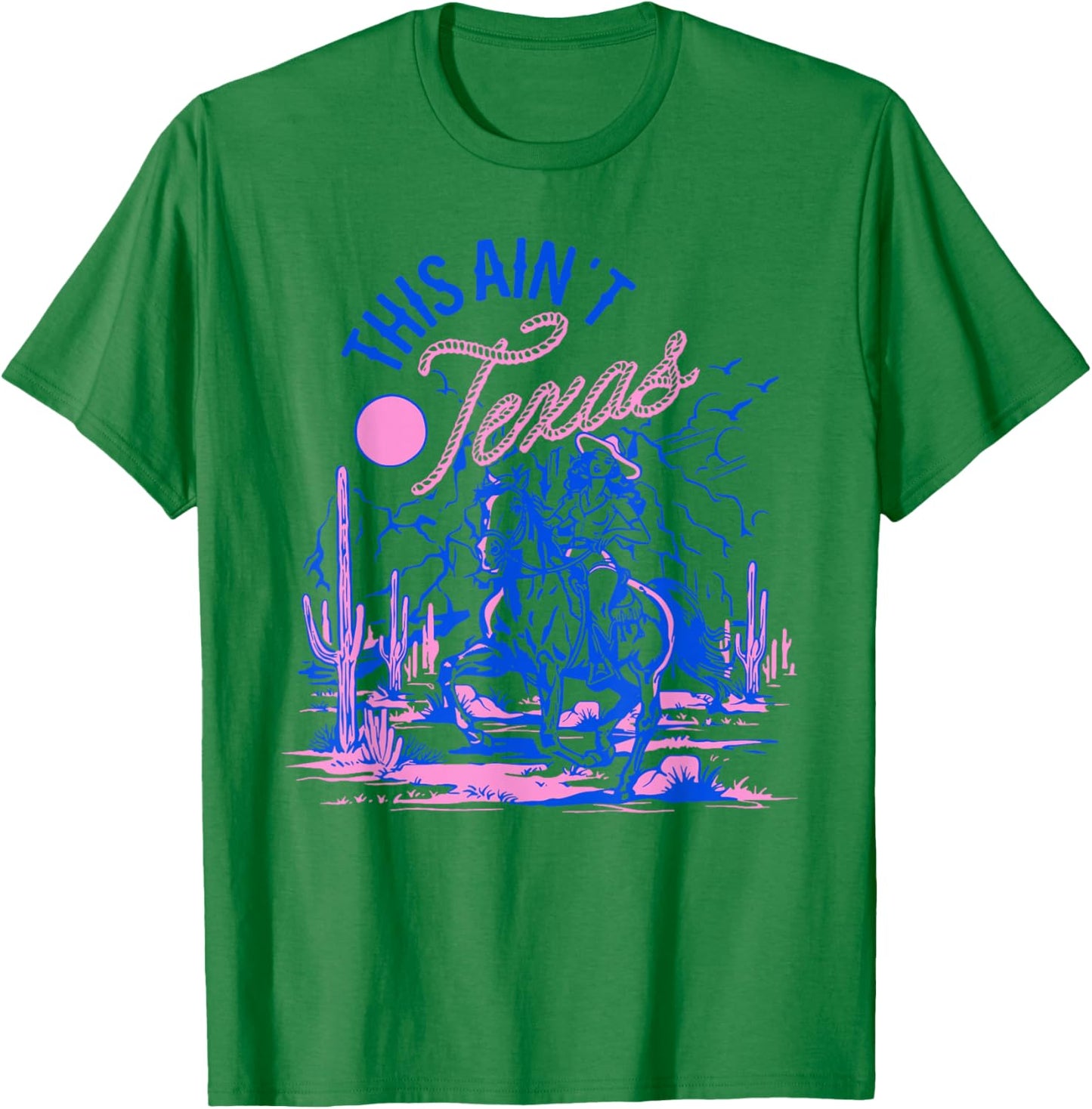 This Ain’t Texas Cowgirl Queen Bee Silhouette Texas Holdem T-Shirt - T-Shirt | Irish Green