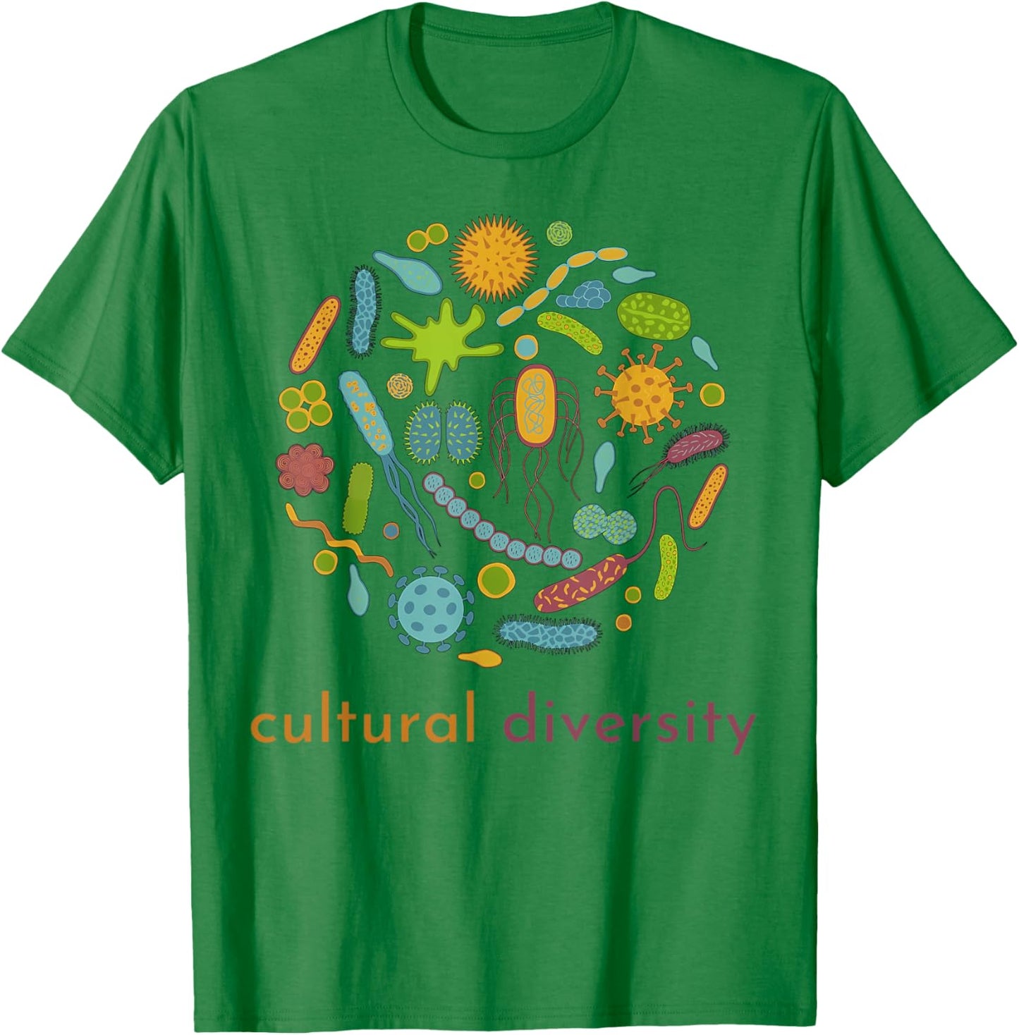 Cultural Diversity Microbiology Science Diverse Microbiome T-Shirt - T-Shirt | Irish Green