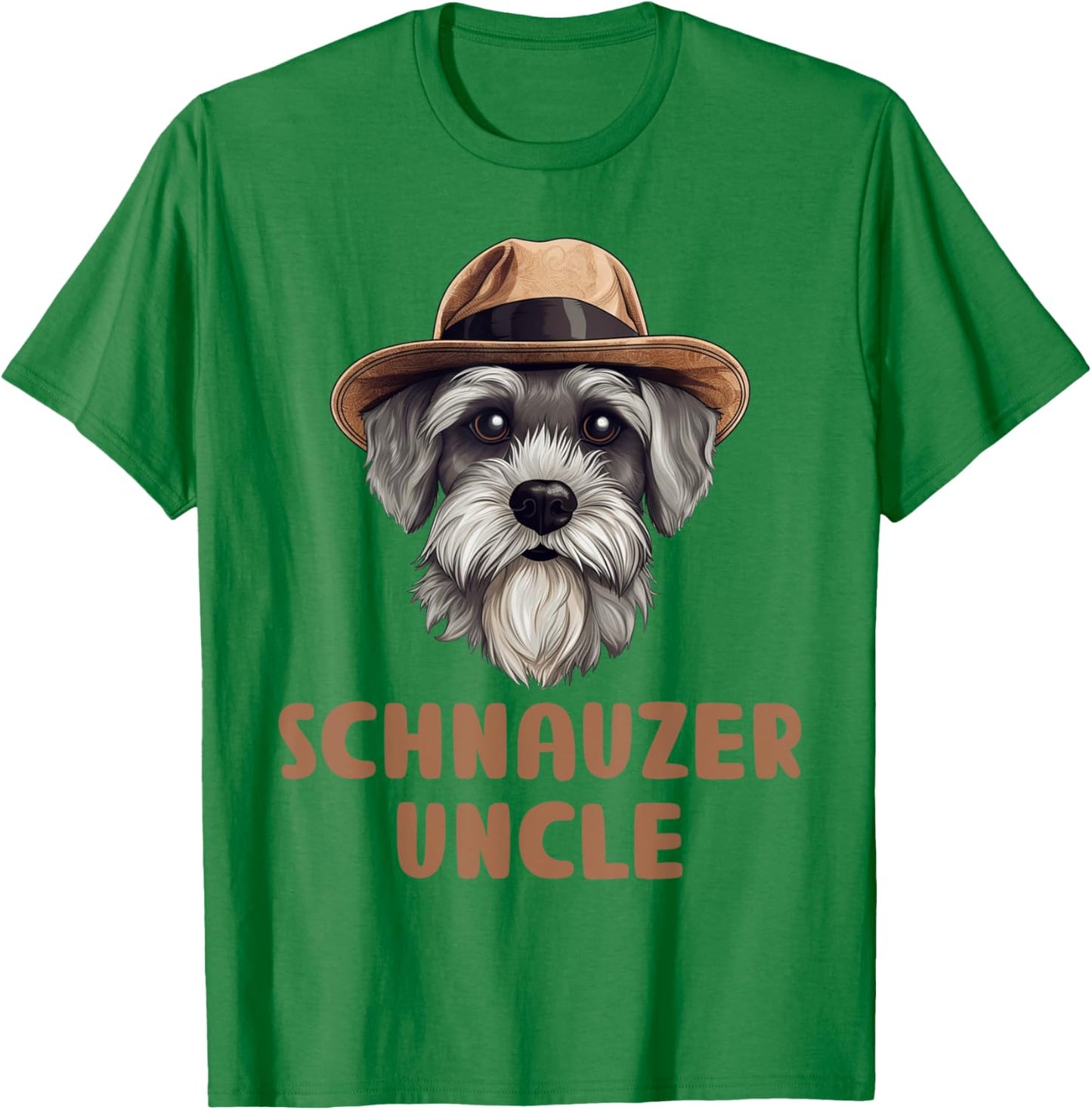Cute Schnauzer Uncle Dog Lovers Gift Miniature Schnauzer Men Women Girls Kids T-Shirt - T-Shirt | Irish Green
