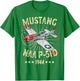 P-51D Mustang Vintage North American P-51D Fighter Warbirds T-Shirt - T-Shirt | Irish Green
