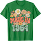 Made In 1964 Floral Hippie Groovy Daisy Flower 61st Birthday T-Shirt - T-Shirt | Irish Green