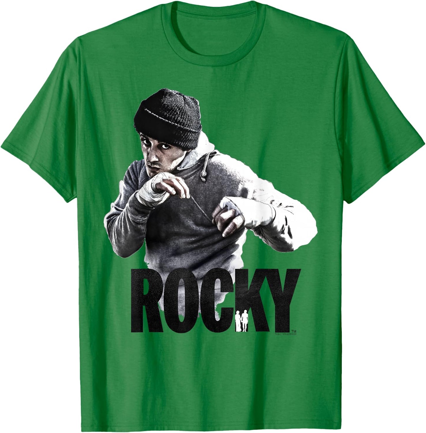 Rocky Shadow Boxing Portrait Logo T-Shirt - T-Shirt | Irish Green
