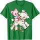 Vintage Easter Cute Lamb Bear Spring Flowers Retro Vintage T-Shirt - T-Shirt | Irish Green