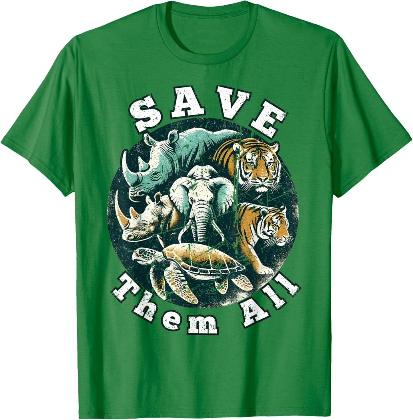 National Endangered Species Day Save Them All T-Shirt - T-Shirt | Irish Green