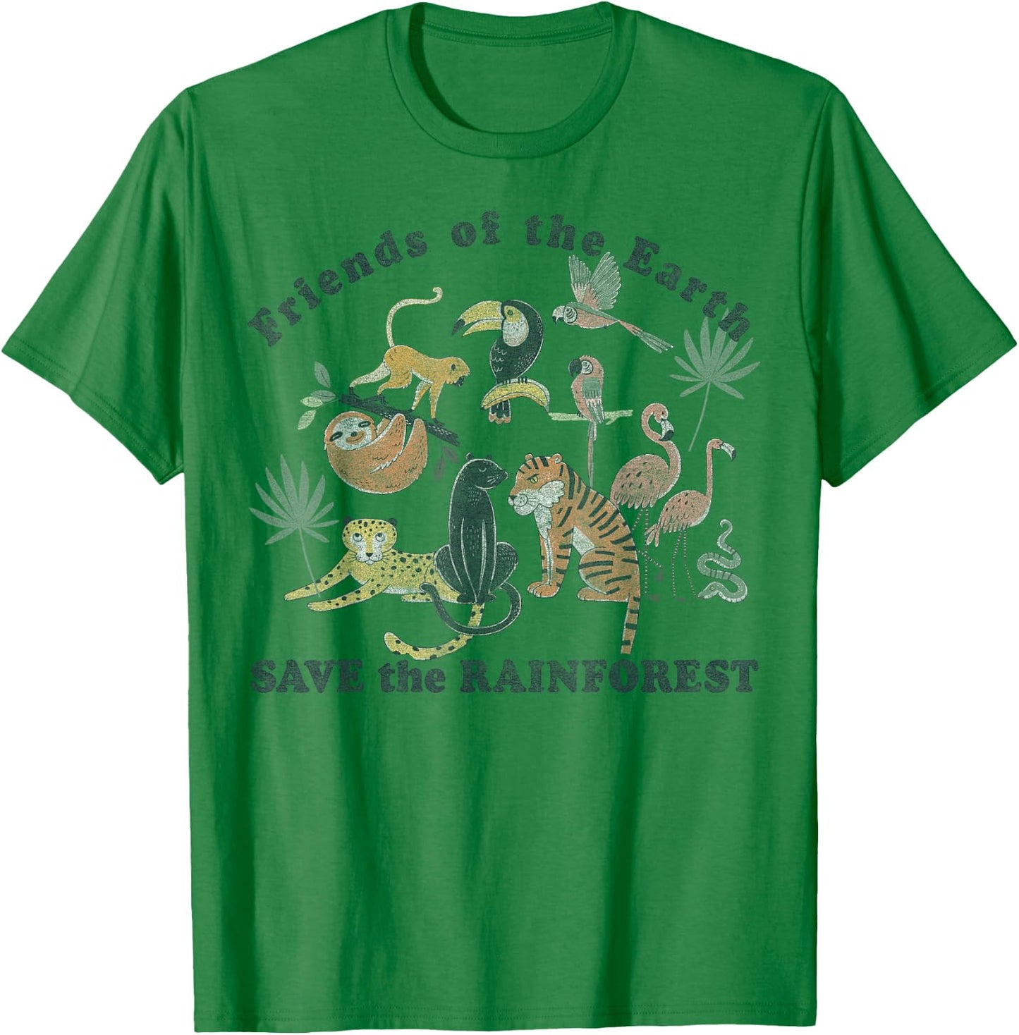 Trendy Animals Save The Rainforest T-Shirt - T-Shirt | Irish Green