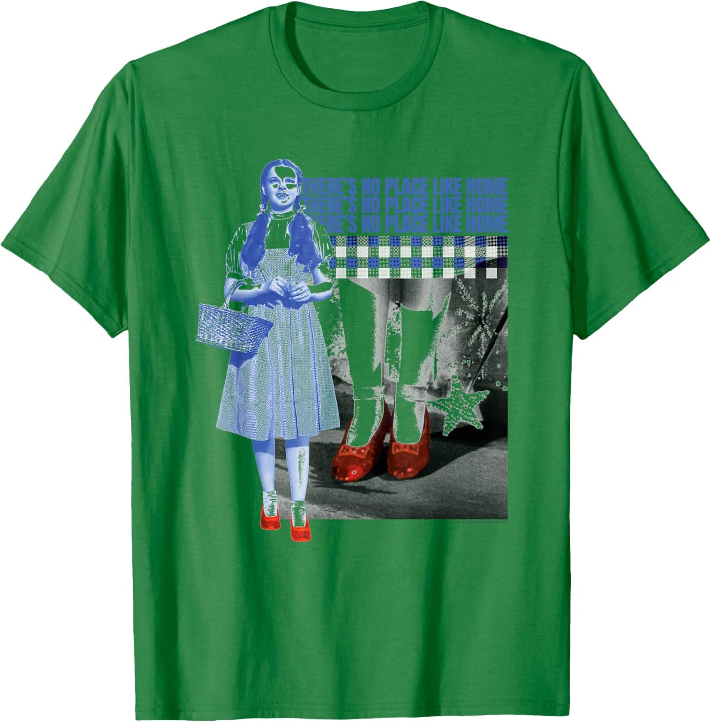 Wizard of Oz There's No Place Like Home Dorothy Retro Movie T-Shirt - T-Shirt | Irish Green