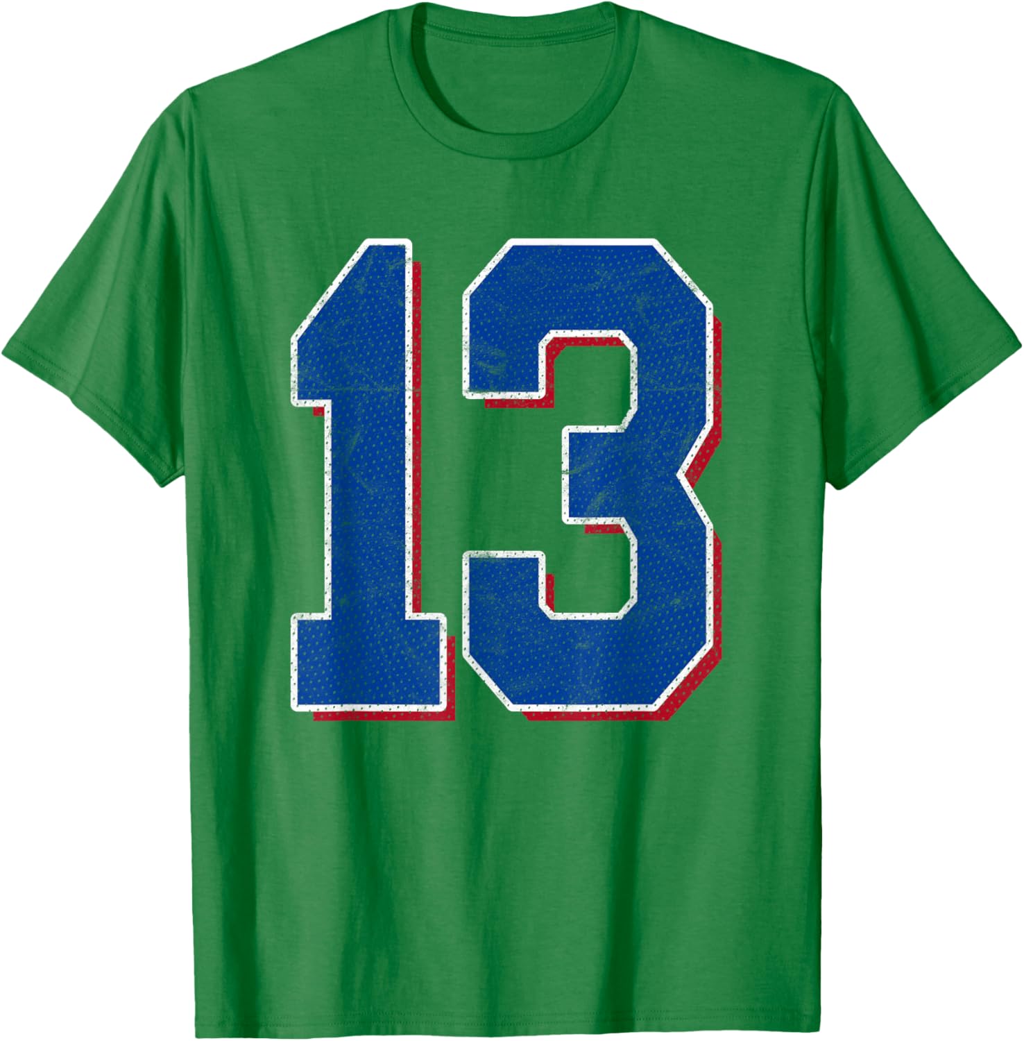 Number 13 Numbered Uniform Sports Team Jersey 13th Birthday T-Shirt - T-Shirt | Irish Green